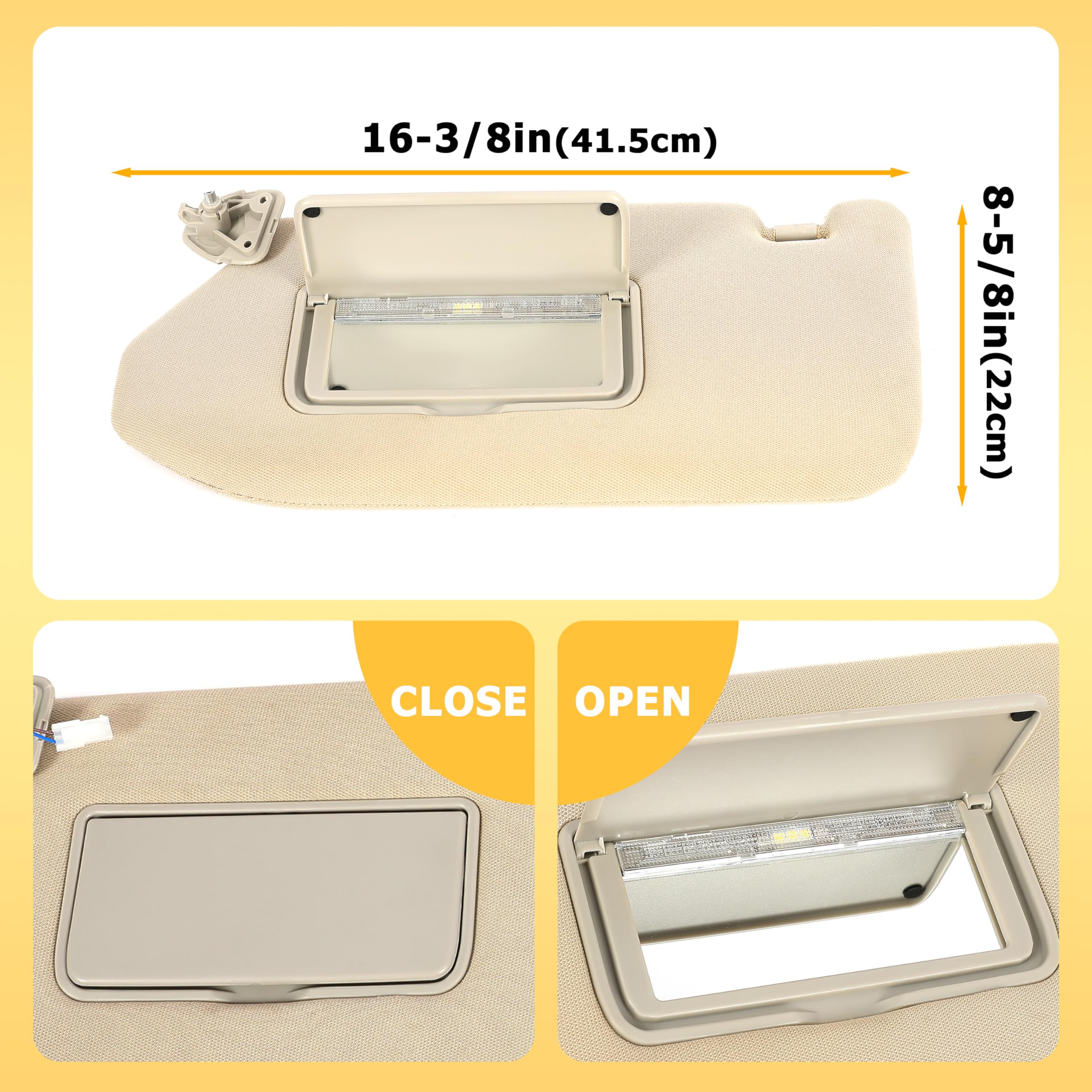Amazon.com: KUAFU Driver Left & Passenger Right Side Sun Visor